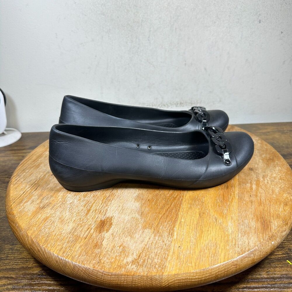 Crocs Gianna Chain Link Ballet Flats Slip On Shoes‎ Women's Size 7